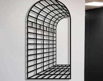 prison metal wall art,metal prison design for wall,abstract gate wall decor,staircase wall decor ideas modern,eternity metal wall sign