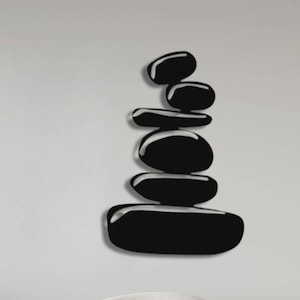 Pebble sign black metal wall art,stone sign metal wall decor,rock sign metal wall decor,metal wall sculpture,housewarming gift