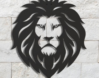 HOMSFOU Scultura Testa Di Leone Appendibile Parete Decorazione Parete Resina Animale Scultura Artistica Testa Leone Appendibile