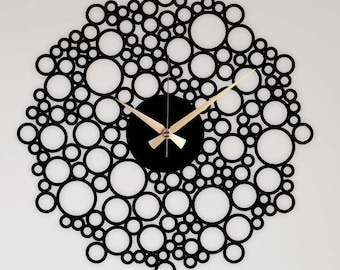 metal absract decorative wall clock,unique metal wall clock,extra large wall clock,minimalist metal wall clock,abstract bubble wall clock