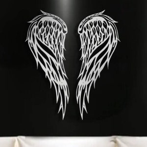 Large Angel Wings Metal Wall Art, Large Angel Wings wall hanging, Angel Wings Metal Wall Decor,Grief mourning wall decor,memorial day deco