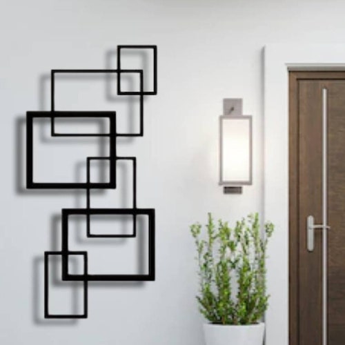 Metal Frame Artwork for Wallmetal Geometric Wall Hanging Etsy