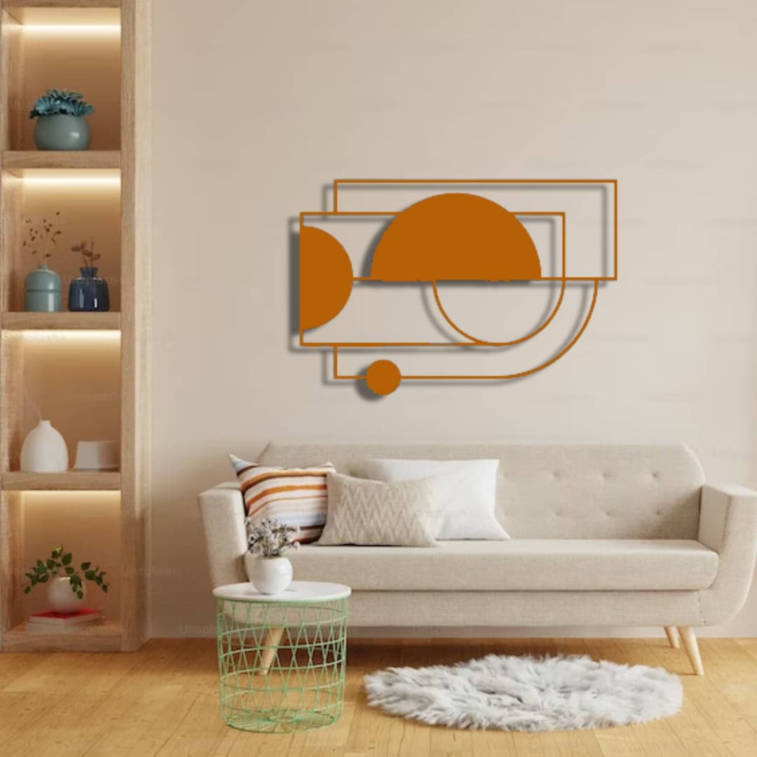 Abstract Copper Metal Wall Art,circle Metal Wall Hanging,copper Metal