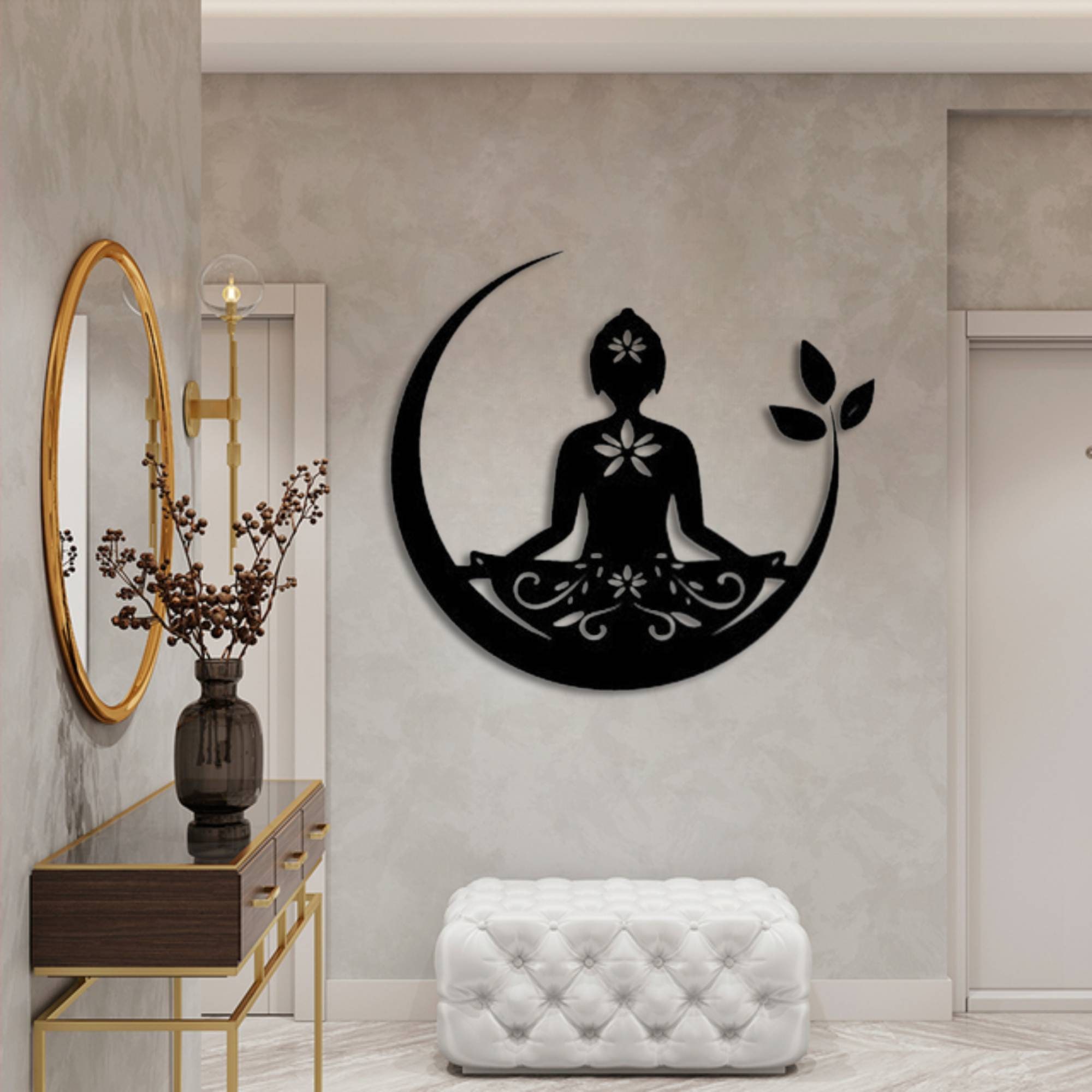 Yoga Wall Decor,metal Yantra Wall Sculpture,etnic Design Wall Art ...