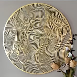 life 4 circular abstract metal wall sculpture,unique wall deco,abstract wall deco,gold metal wall decor,contemporary metal wall sign