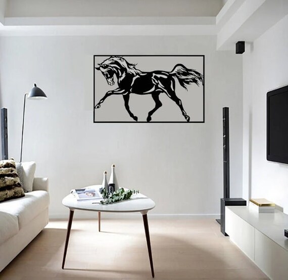 Large Metal Running Horse Wall Art Succes Sign Wall Art Etsy