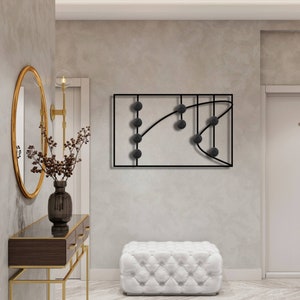 Chic Black Metal Wall Decor,black Metal Wall Decor,modern Wall Hanging