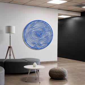 Abstract Red Metal Wall Art,circular Metal Wall Hanging,absract Red