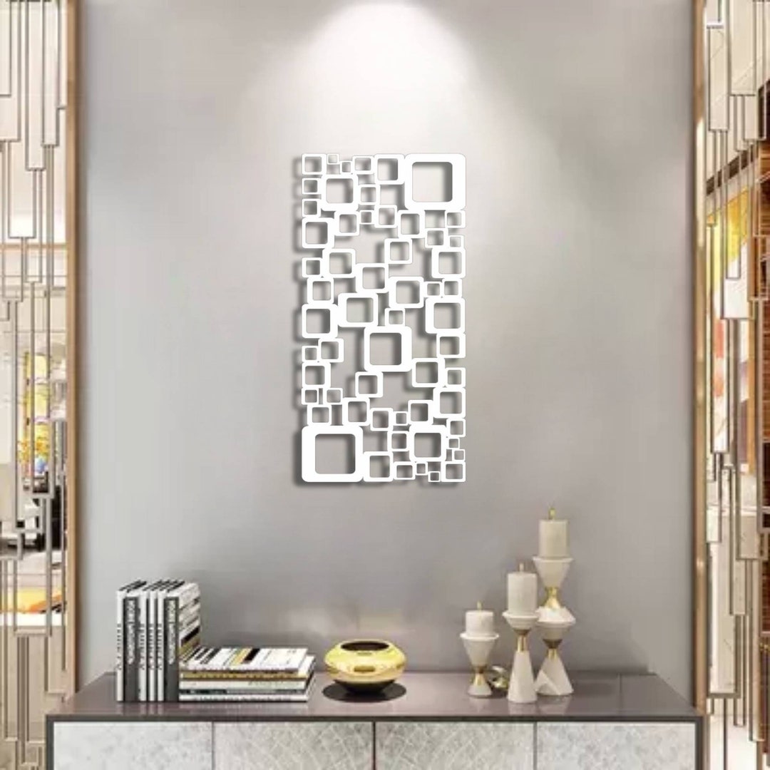 Vertical White Metal Wall Decor,minimalist Wall Decor,abstract Wall Art