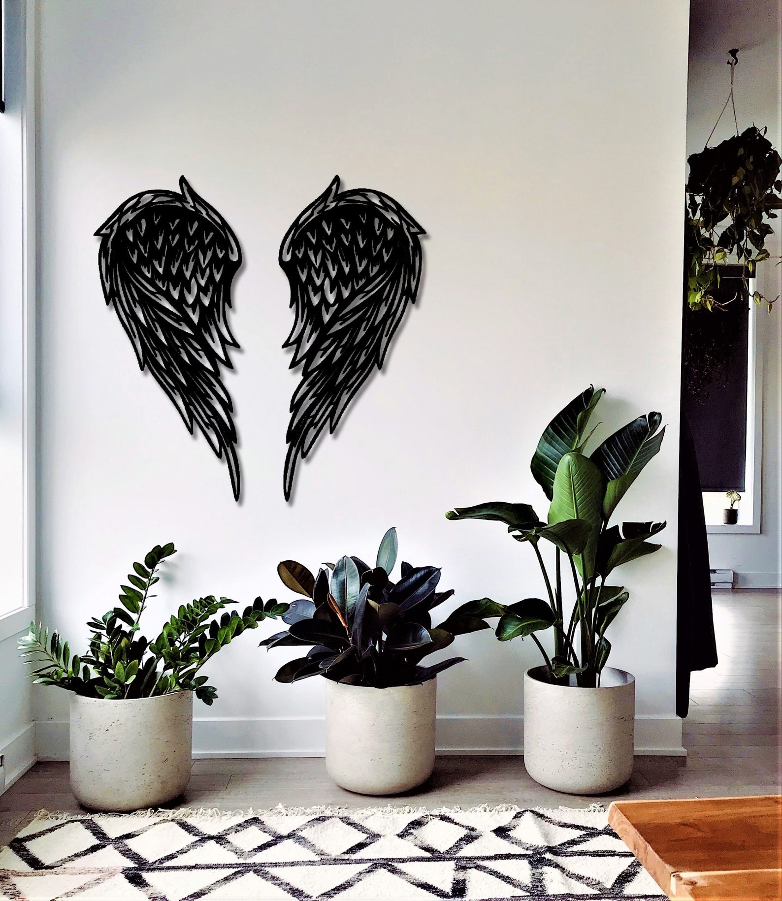 Large Angel Wings Metal Wall Art, Large Angel Wings Wall Hanging, Angel