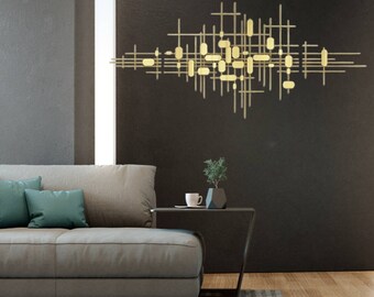 Set Of 3 Gold Metal Wall Art Decor - Modern Abstract Female Line Sculptures For Living Room, Bedroom, Office (16.9x11.8in Each) - View #11