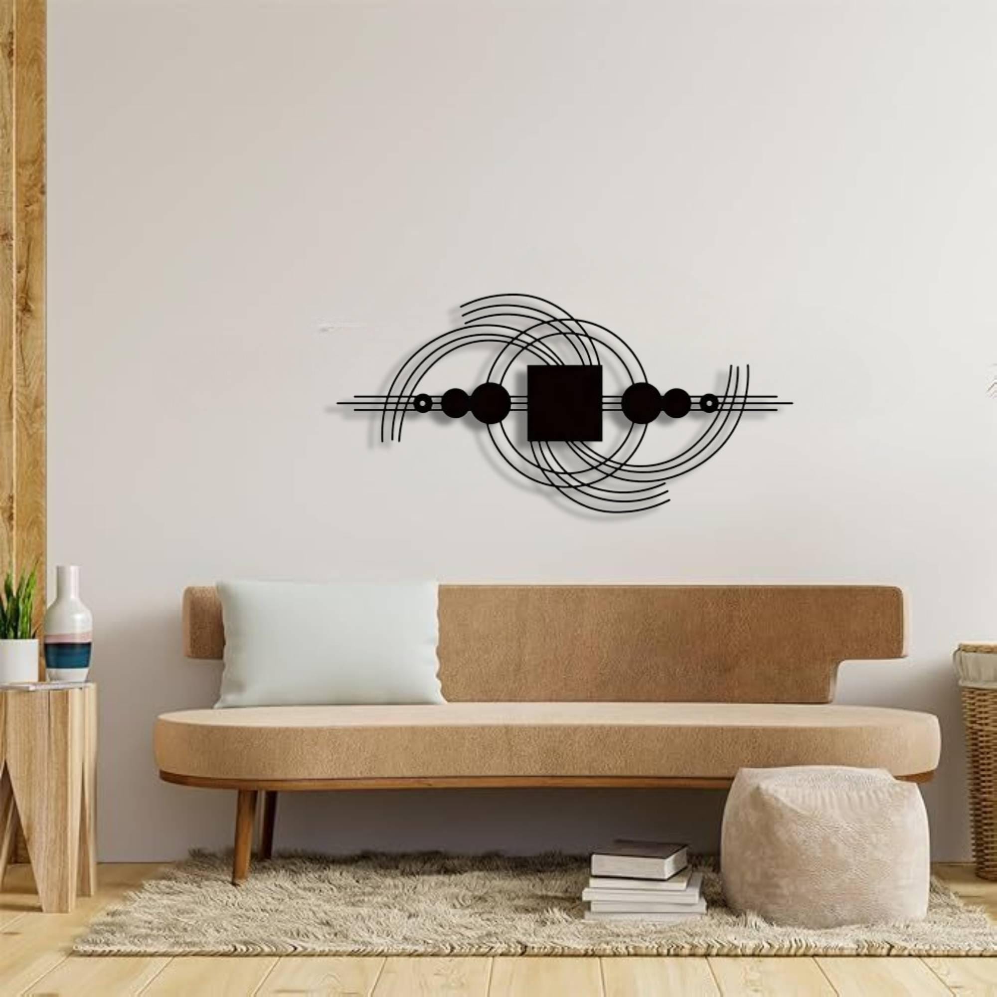 Hanorfarbi Set di 3 decorazioni da parete in stile ginkgo, decorazione