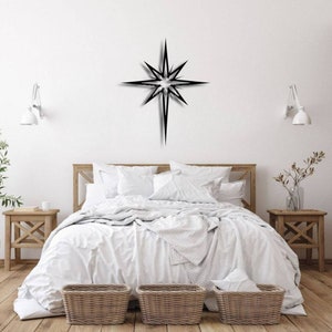 North Star Sign Black Metal Wall Art,north Star Sign Metal Wall Decor ...