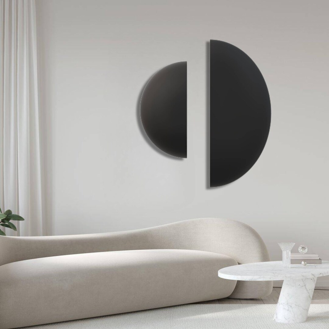 Set of Two Metal Wall Sculpture,2 Pieces of Metal Wall Decor Set