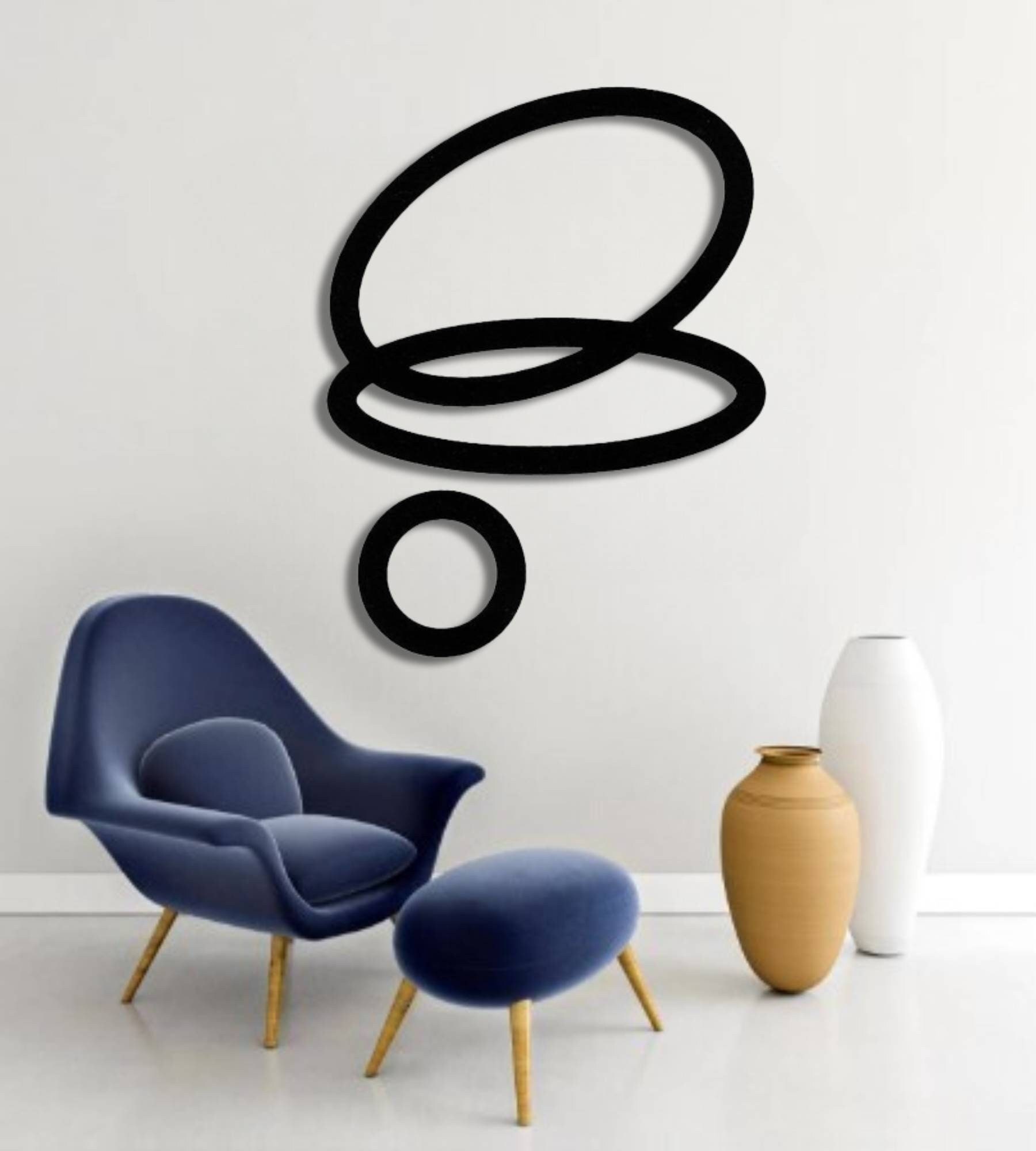 Set of Two Circular Metal Sign Wall Art,metal Sign for Wall,staircase ...