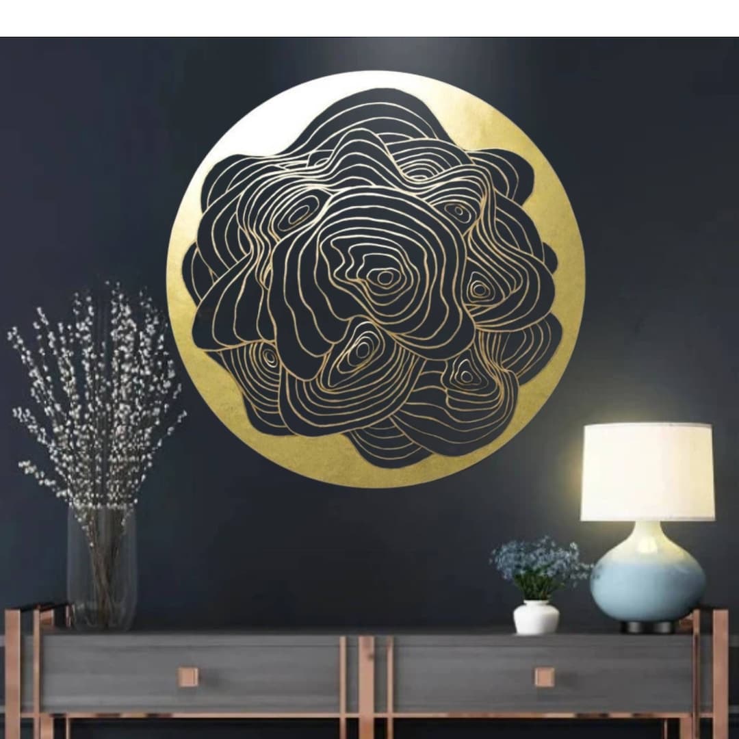 Life4 Golden Metal Irregular Wall Sculpture,unique Wall Decor,abstract