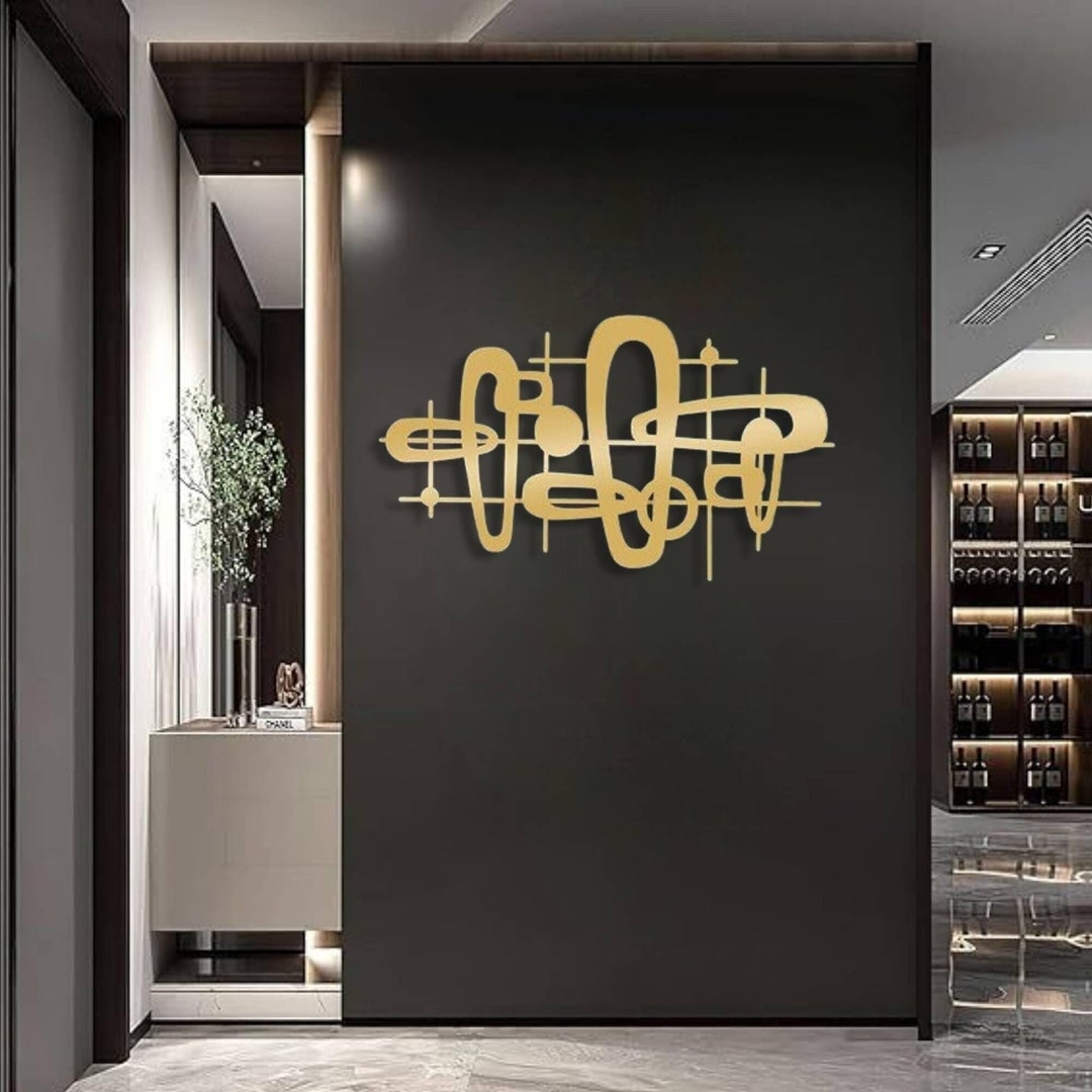 Abstract Metal Wall Decor,modern Wall Deco,minimalist Metal Wall ...
