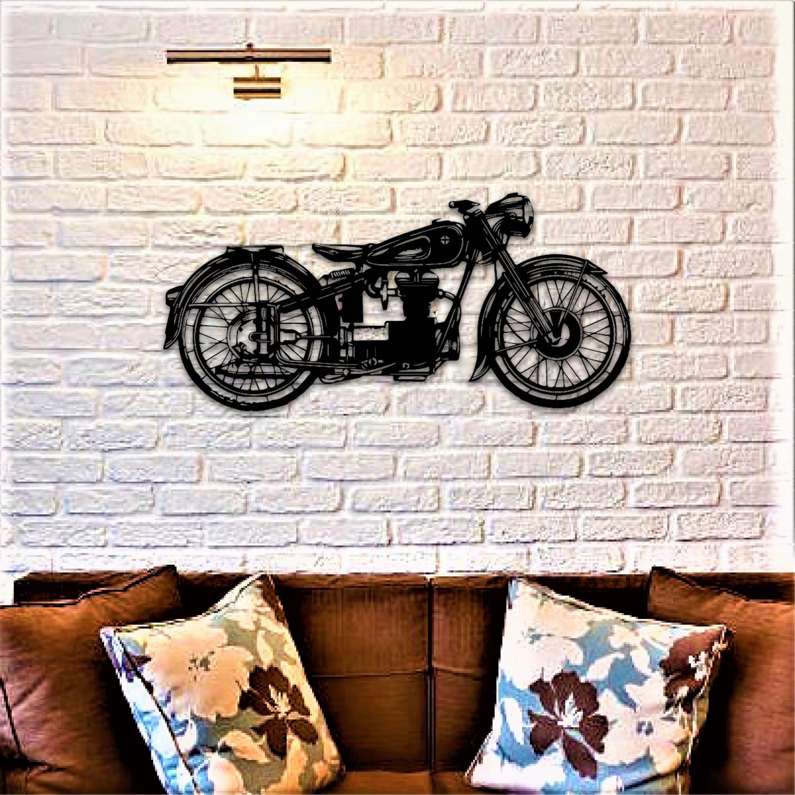 Large Metal Motorcycle Wall Art hangingMetal Wall Etsy