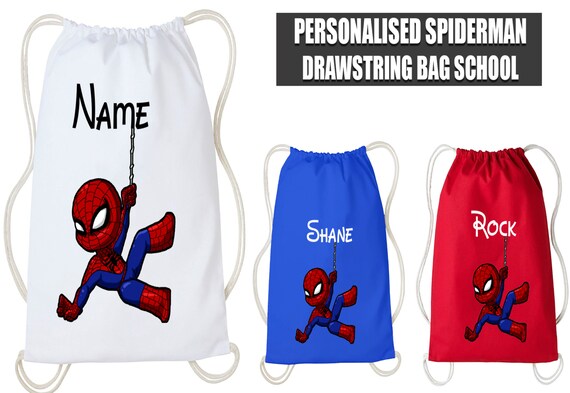 Personalised spiderman bag hot sale