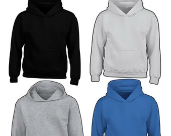 Kids Plain Hoodie Boys Girls Children's Casual Classic Pullover Unisex Hoodie - Kids Gift Hoodie - Kids Top Unisex hoodie pullover-Baby Gift