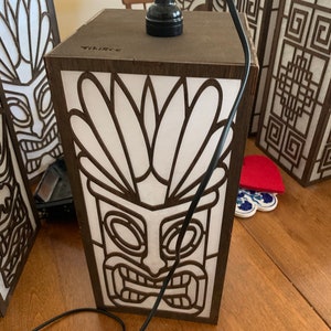 Handmade Tiki Lantern - Tiki Bar Lantern - Tiki Tropical Light - Island Decor - Tiki Decor - Stunning Tiki Mood Lighting - Bar Decoration