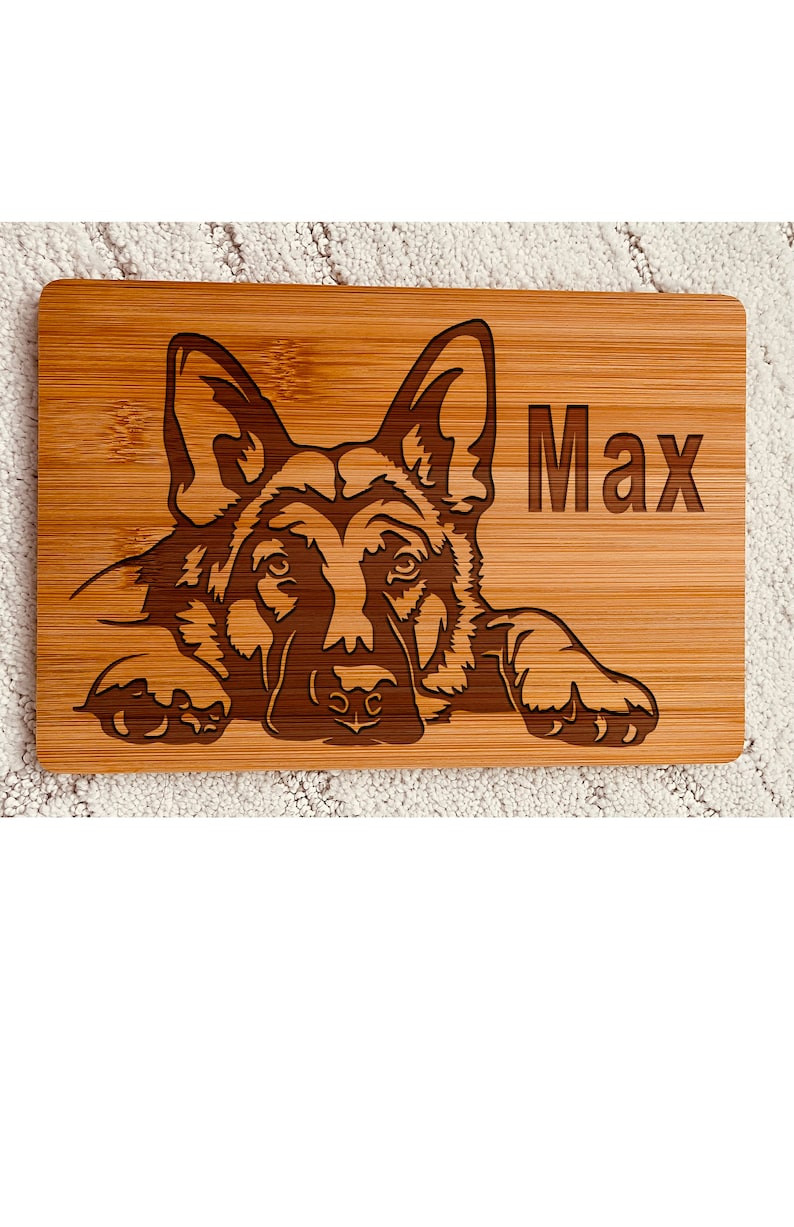 Personalized German Shepherd Cutting Board Laser Engraved Etsy