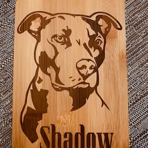 Personalized Pitbull Cutting Board, Pitbull Gifts, Engraved Pitbull Cutting Board,  Pitbull Memorial, Pittie Mom, Pitbull Dad, Pitbull mom,