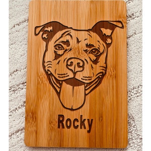 Personalized Pitbull Cutting Board, Pitbull gifts, Pitbull mom, Pitbull Dad, Pitbull Memorial, Pitbull svg