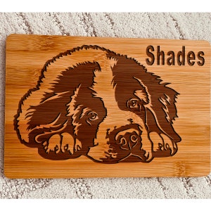 Saint Bernard Bulldog Cutting Board - Saint Bernard Gifts - Saint Bernard Gift - Saint Bernard Memorial - Saint Bernard Mom