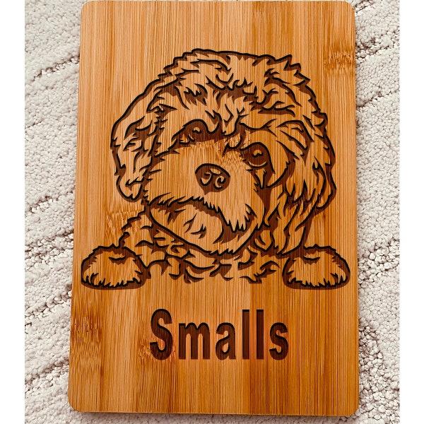 Personalized Cavapoo Cutting Board - Laser Engraved - Cavapoo Gifts - Dog Memorial - Dog Remembrance - Dog Lover - Dog Christmas Gift