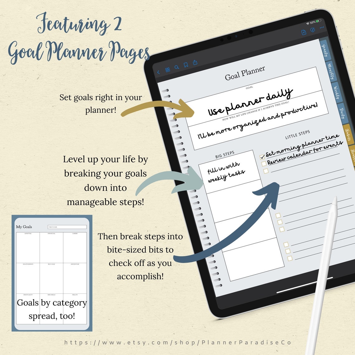 Goodnotes planner ipad planner noteshelf planner digital Etsy