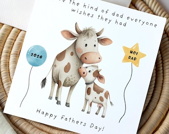 Fathers Day Highland Cow Card | Personalised Card | Best Dad | New Dad