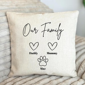 Personalised Cushion - Personalized Pillow - Family Cushion - Cozy Decor -  Christmas - Anniversary - Gift for her - family decor
