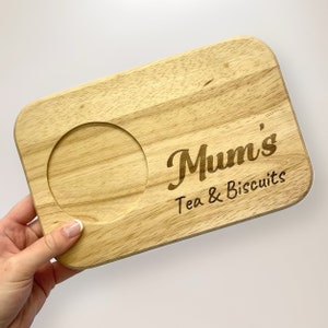 Tea and biscuit board - Coffee and biscuit board - Gift - Laser Engraved - Mother’s Day gift - Mother Inlaw Gift - Serving board