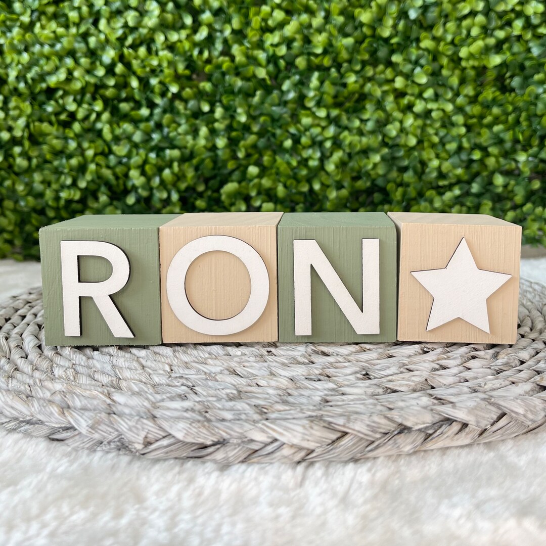 Name Blocks Letter Blocks Nursery Decor Montessori Decor Forest School