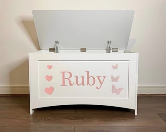 Personalised Toy Chest - Toy Box - Ottoman -  children's toys - toy storage - Baby shower -First birthday - Gift - Nursery - Playroom