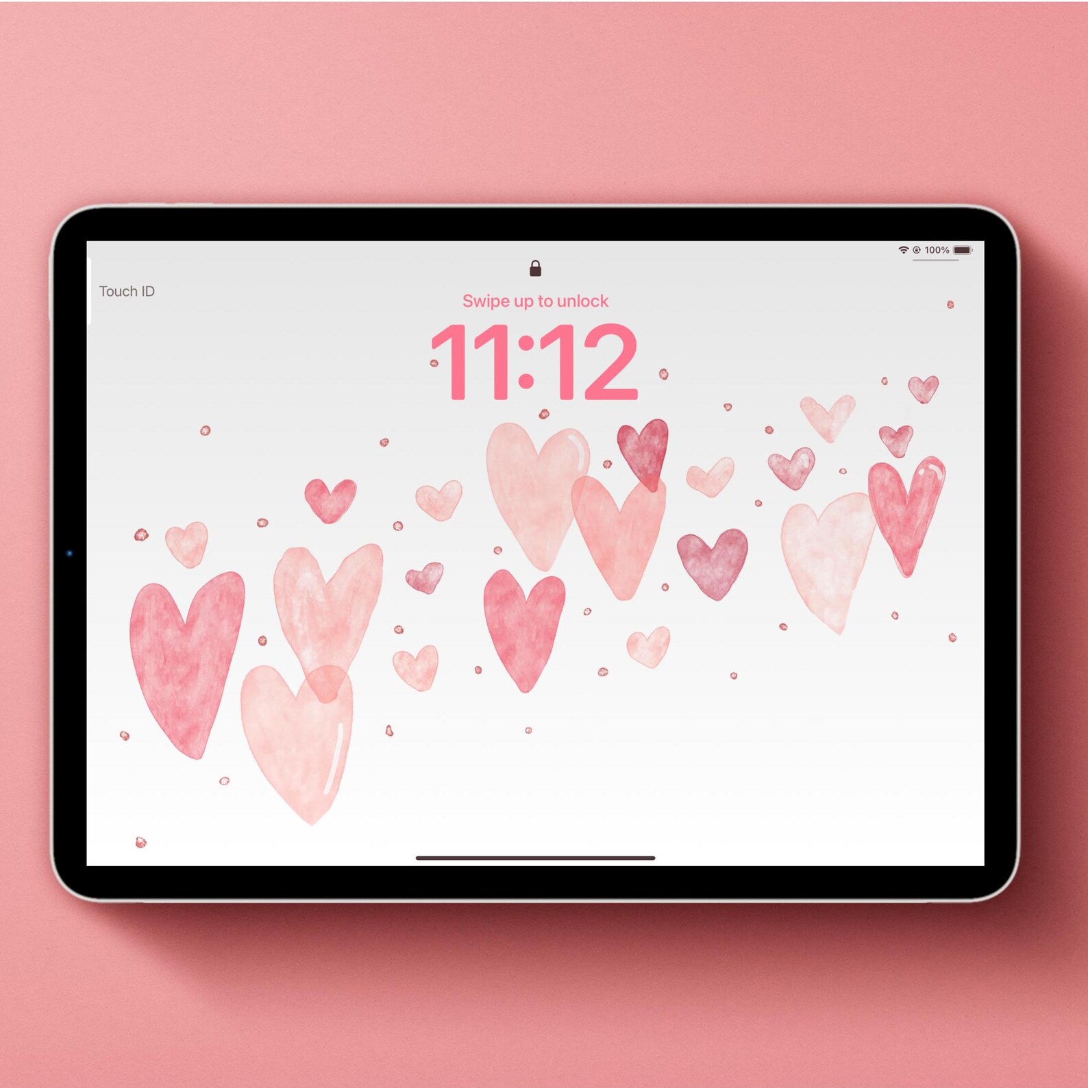 Heart Print Digital Wallpaper Art - Valentine’s Day - iPad Wallpaper