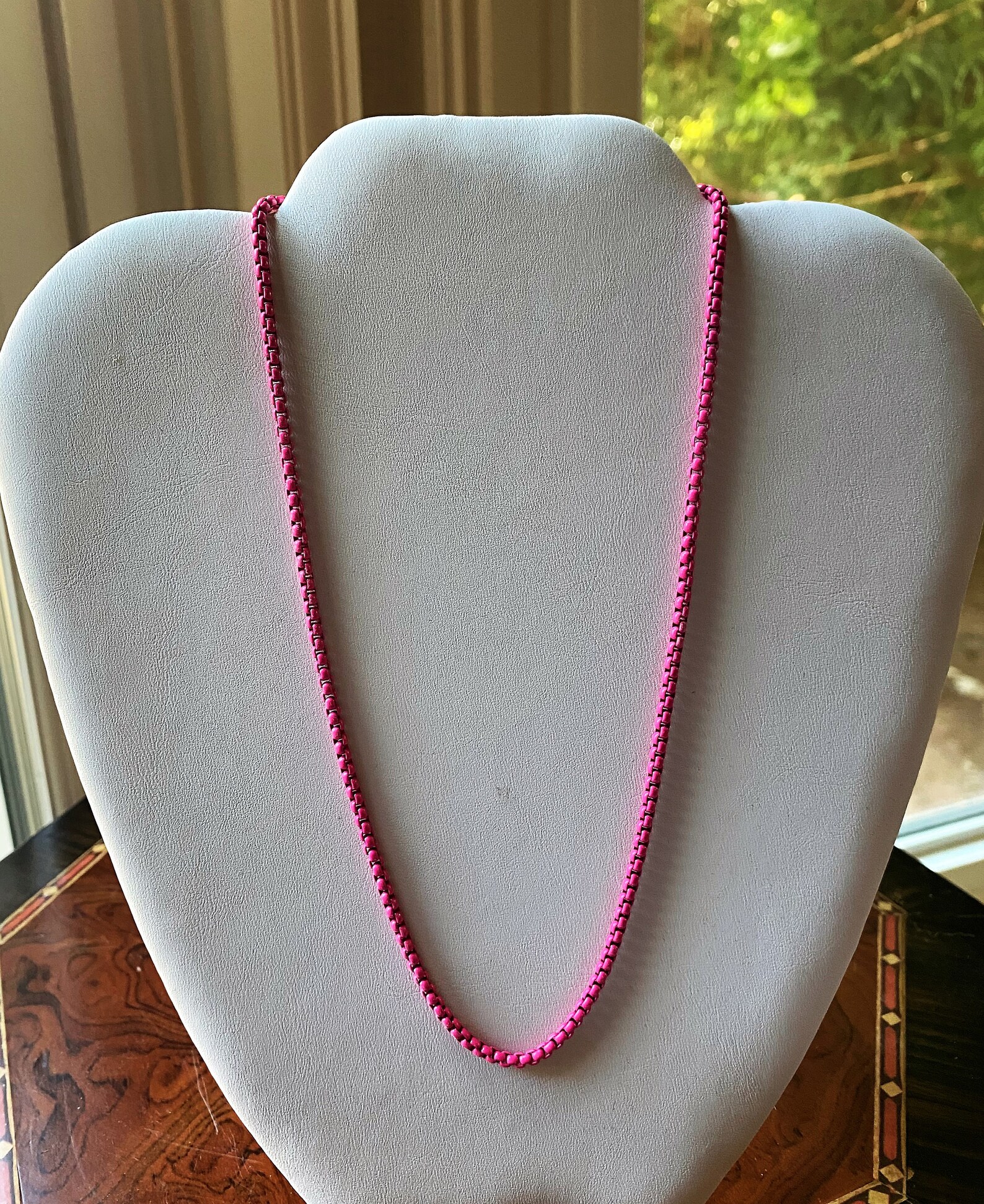 18K Gold Filled Colorful Enamel Box Chains Retro Chain Etsy