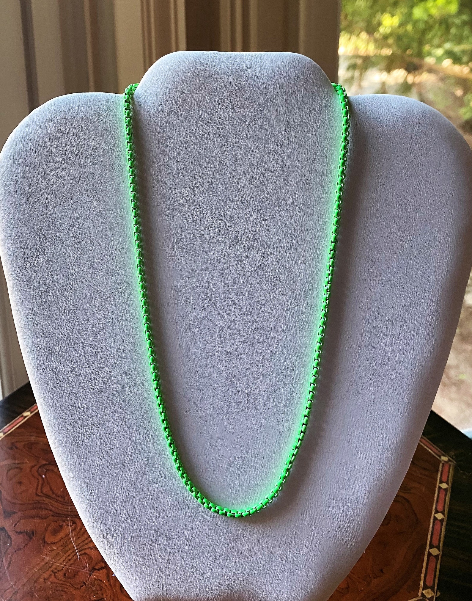 18K Gold Filled Colorful Enamel Box Chains Retro Chain Etsy