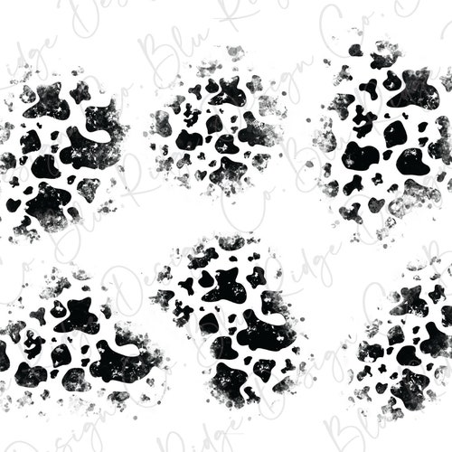 Cow Print Patch Sleeve Accents Direct to Film DTF Transfer Etsy