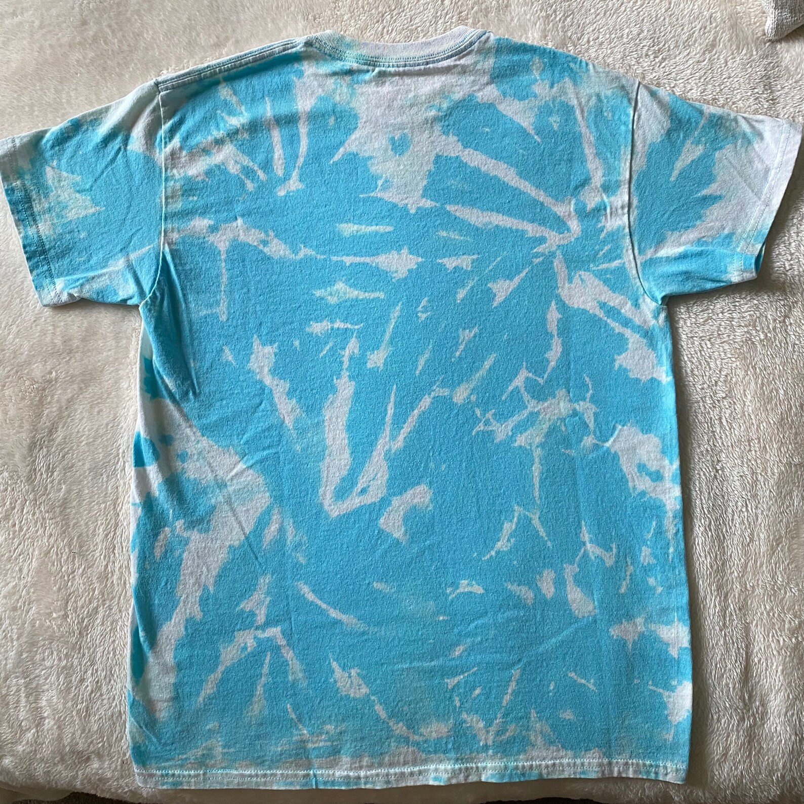 POWDER BLUE bleach tie dye t-shirt | Etsy