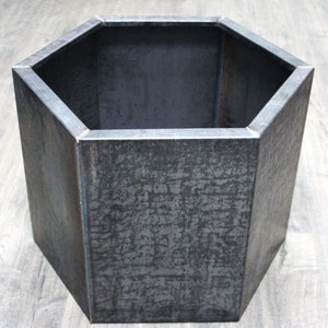 Half Barrel Corten Hexagon Planter