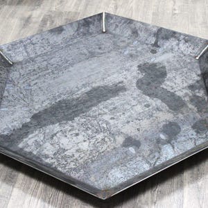 Corten Steel Hexagon Planter Tray