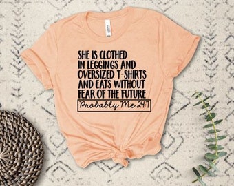 Gift For Her Trendy Mom Clothes Leggings Oversized Shirts Probably Me