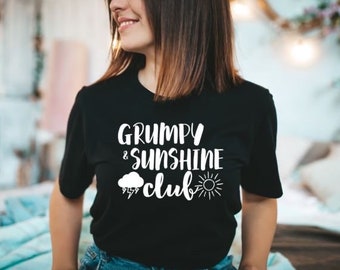 Grumpy and Sunshine Club- Book Lover Shirt-Book Lover Gifts- Book Trope Shirt- Spicy Booktok- Bookish Merch- Romance Lover- Grumpy Sunshine