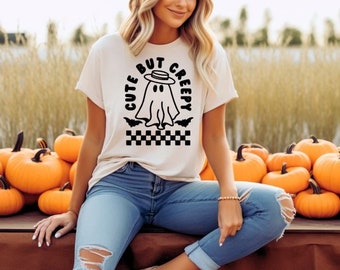 Cute But Creepy - Mom Halloween Shirt- Ghost Halloween Shirt- Spooky Season Shirt- Ghost Vibes- Spooky Vibes Shirt- Pumpkin Season- Fall Tee