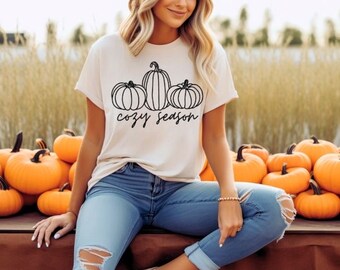 Cozy Season - Mom Halloween Shirt- Pumpkin Season Shirt- Spooky Season Shirt- Pumpkin Shirt- Spooky Vibes Shirt- Pumpkin Patch Shirt