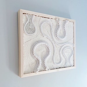 Fiber Art Wall Hanging, Handmade, Natural Cotton Rope