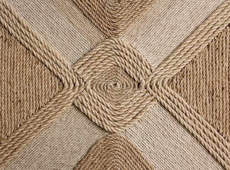 Fiber Art Wall Hanging, Handmade, Natural Jute Rope image 2
