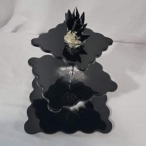 3 tier cake stand, candy dish, cupcake stand, resin cake stand with sturdy hardware